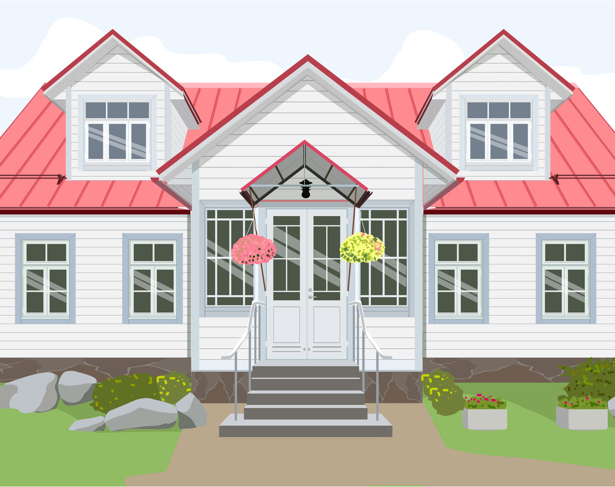 Man Painting House Clipart Porch